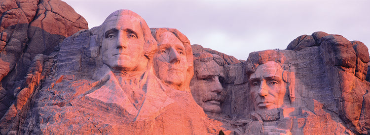 Sunset over Mount Rushmore