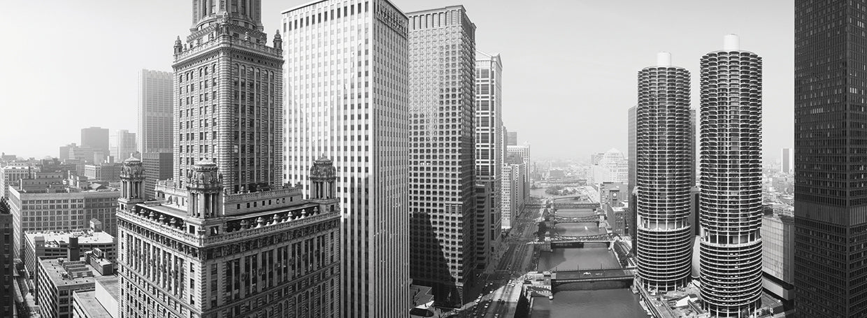 Chicago en gris Lienzo