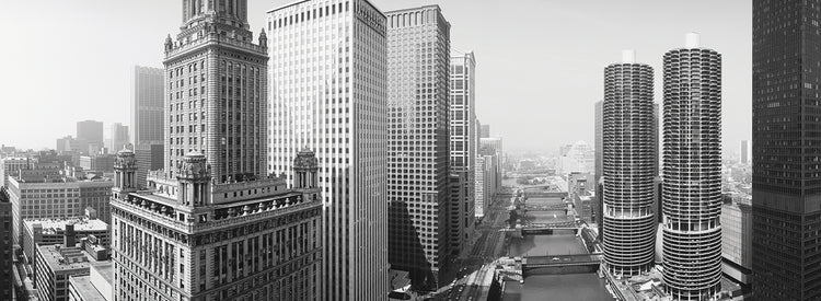 Chicago en gris Lienzo