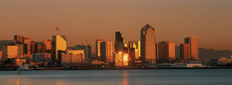 Skyline de San Diego al atardecer Lienzo