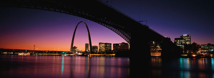 Arco de St. Louis al atardecer Lienzo
