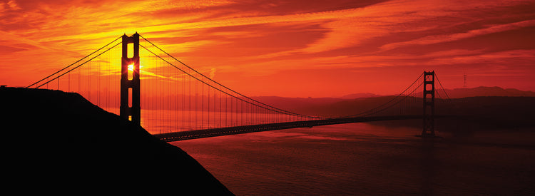 Fuego sobre Golden Gate Lienzo