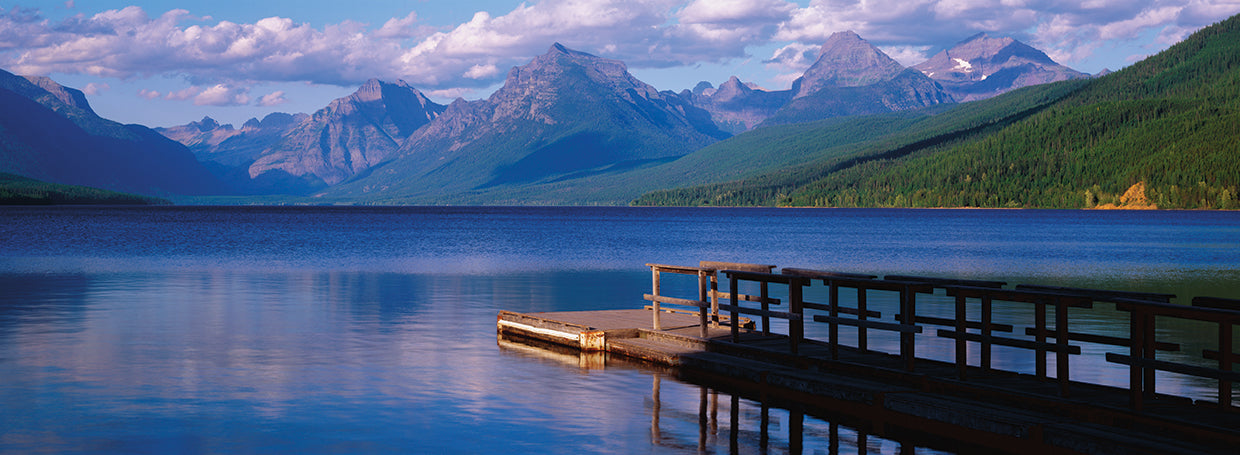 Muelle en el lago McDonald Lienzo