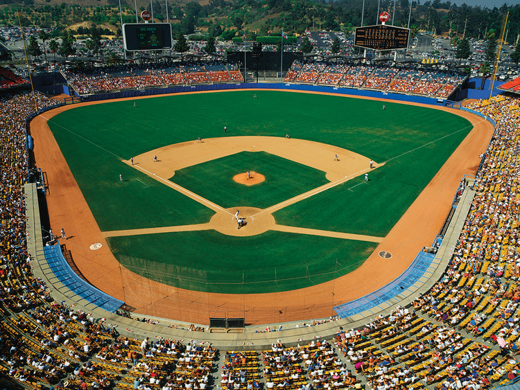 Noche del estadio de los Dodgers Lienzo