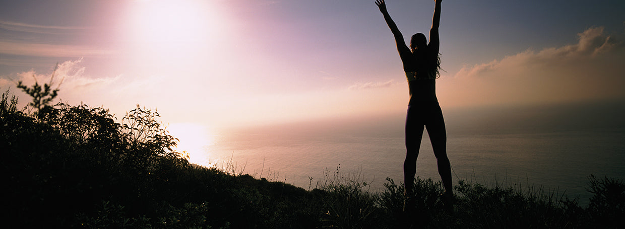 Exercising at Sunset