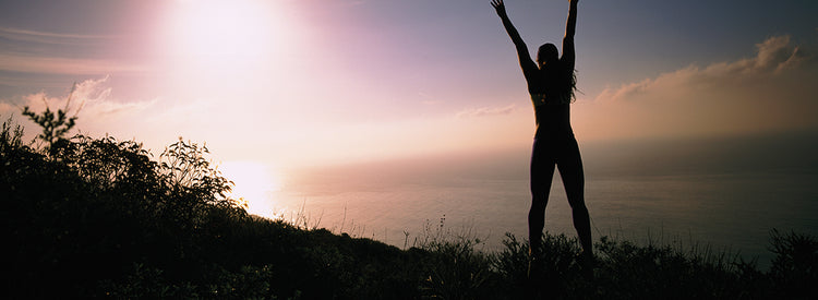 Exercising at Sunset