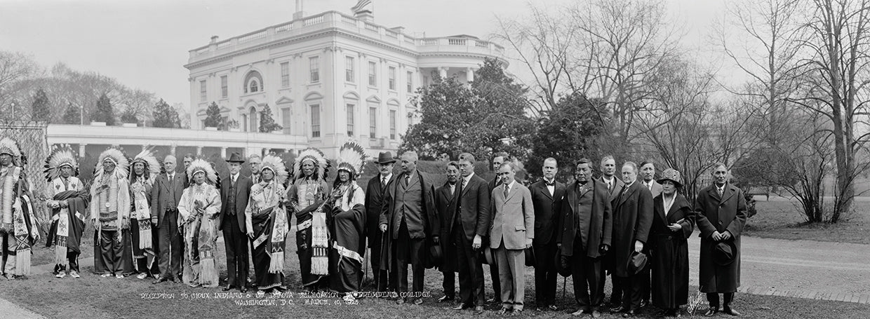Los indios sioux visitan Washington DC Lienzo
