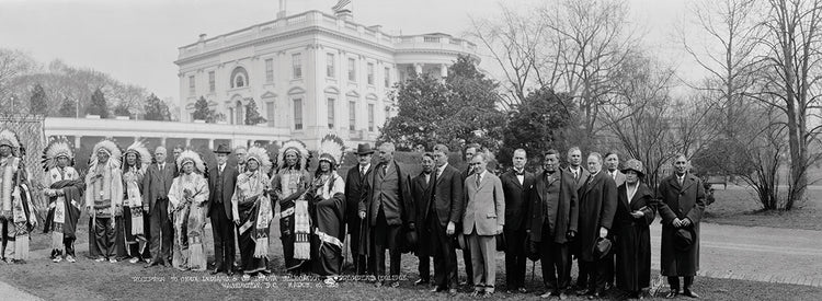 Los indios sioux visitan Washington DC Lienzo