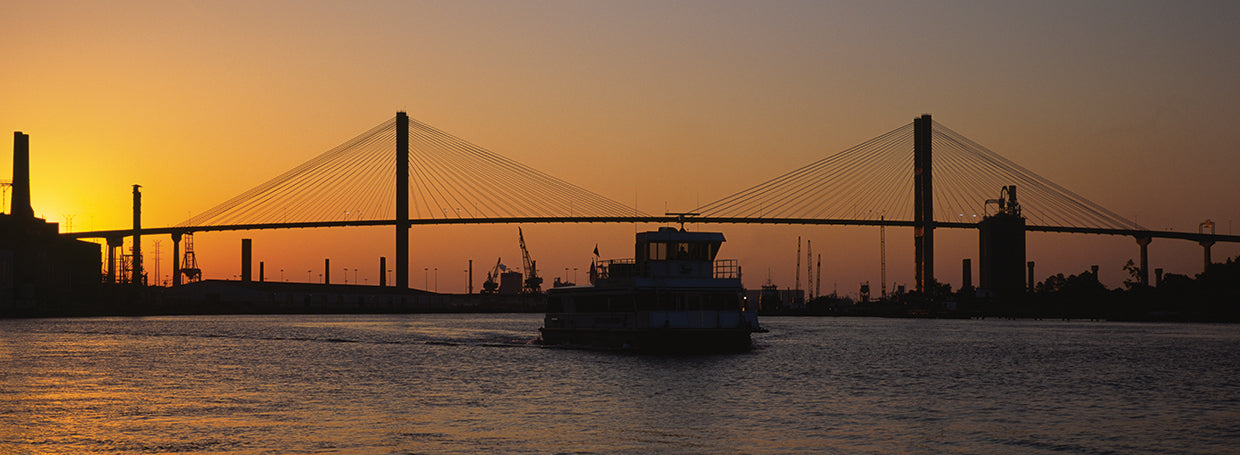 Puente Talmadge al anochecer Lienzo