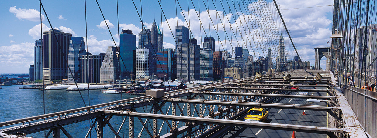 Conduciendo sobre el puente de Brooklyn Lienzo