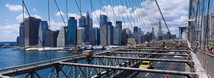 Conduciendo sobre el puente de Brooklyn Lienzo