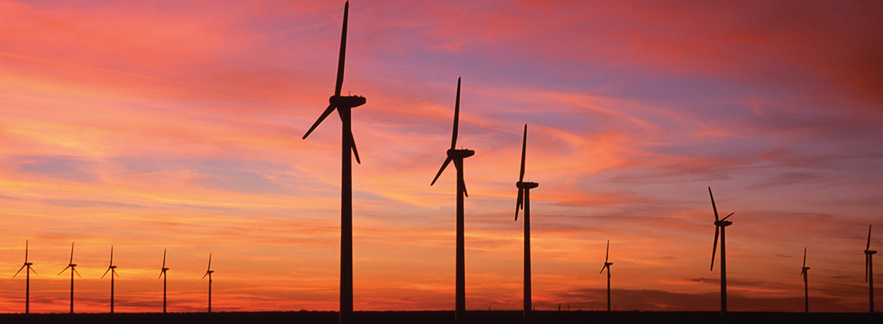 Wind Turbines Sunset