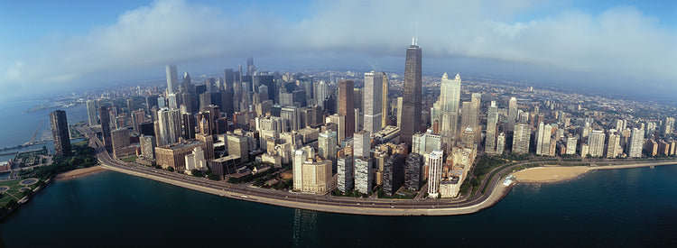 Curvas frente al mar de Chicago Lienzo