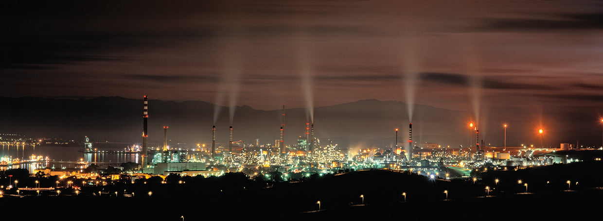 Oil Refinery at Night