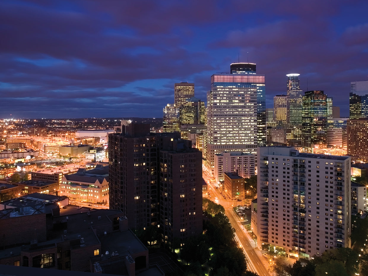 Anochecer dorado de Minneapolis Lienzo