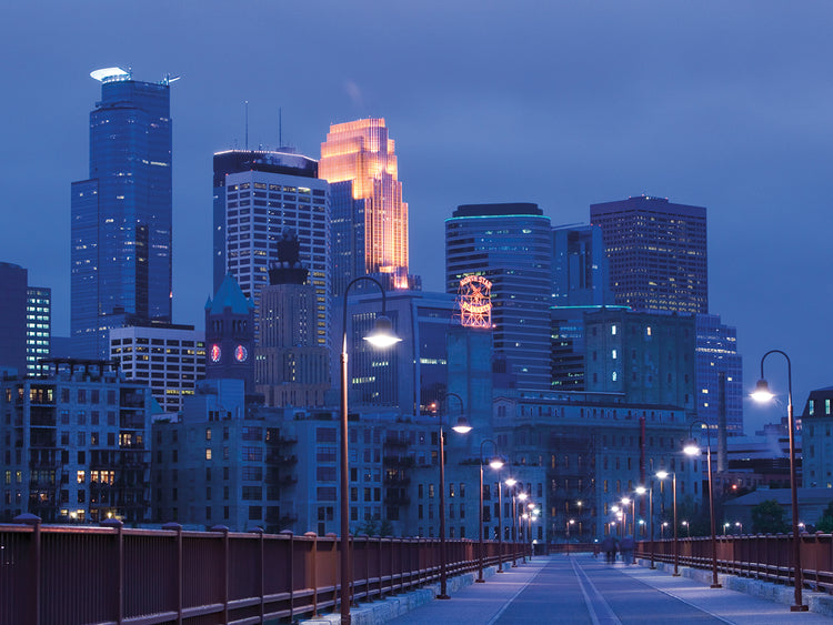 Minneapolis púrpura y oro Lienzo