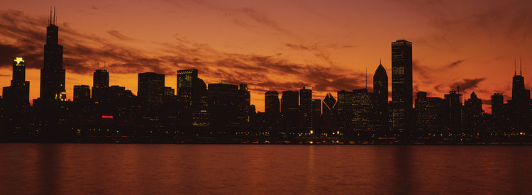 Orange Chicago Silhouettes