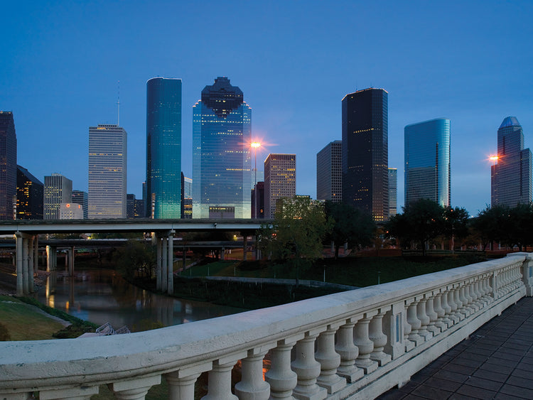 Vista del centro, Houston Lienzo