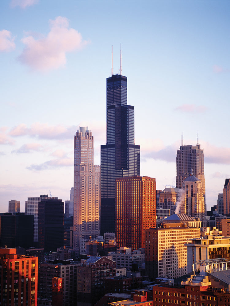 Pink Dusk, rascacielos de Chicago Lienzo