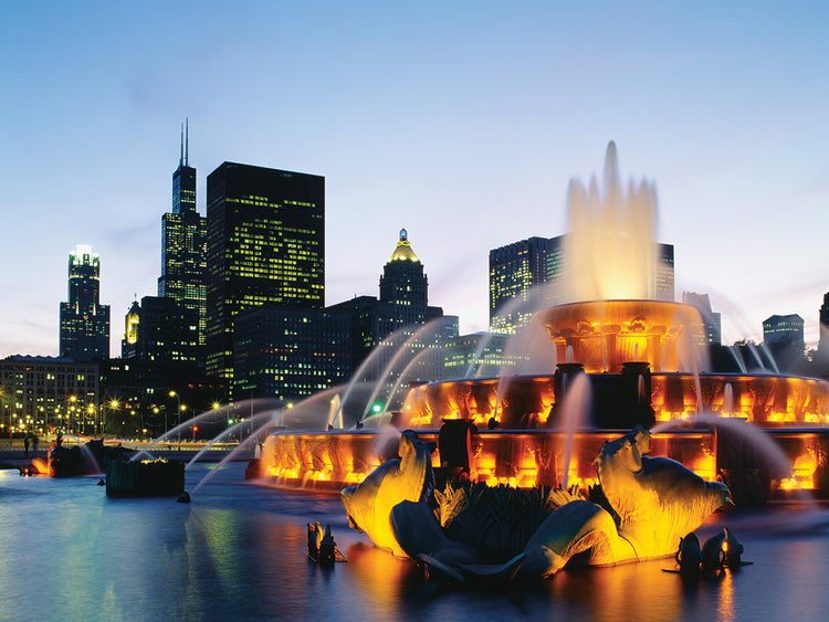 Chicago Fountain Lights