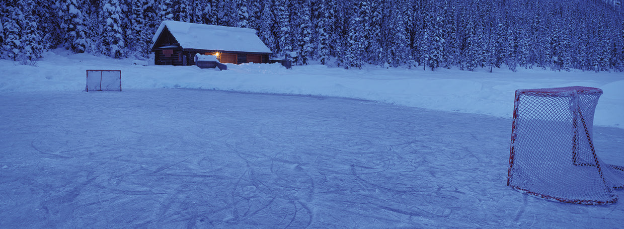 Hockey Net on Lake Louise