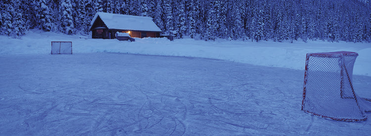 Hockey Net on Lake Louise