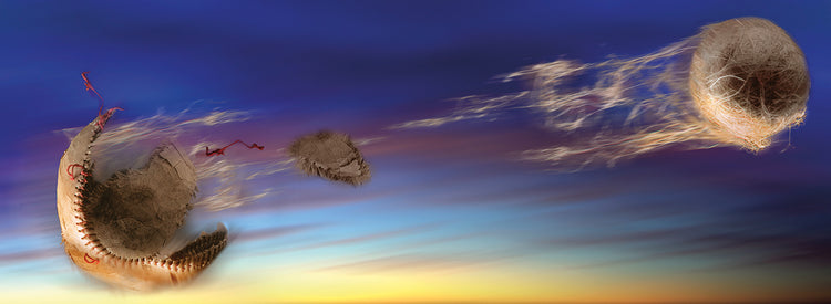 Baseball Coming Apart in Space