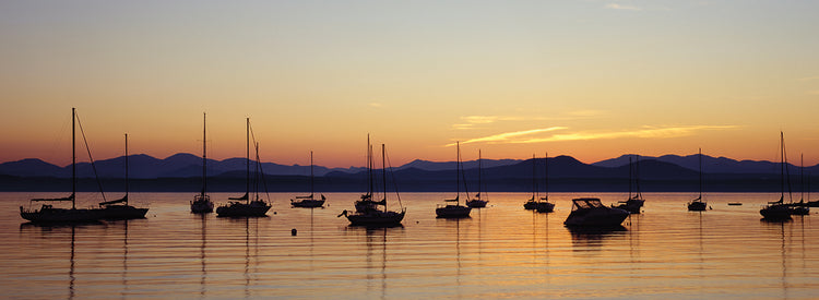 Boats on Champlain Lake