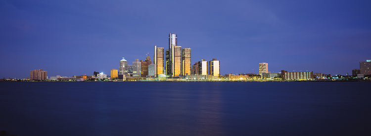 Detroit Waterfront in Lights