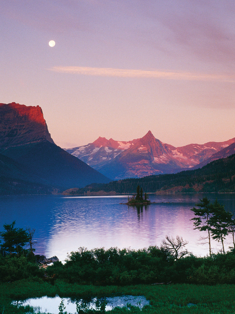Moon Over Saint Mary's Lake