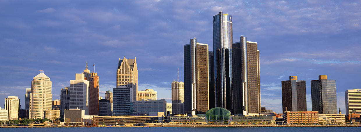 Detroit Skyscrapers Shining