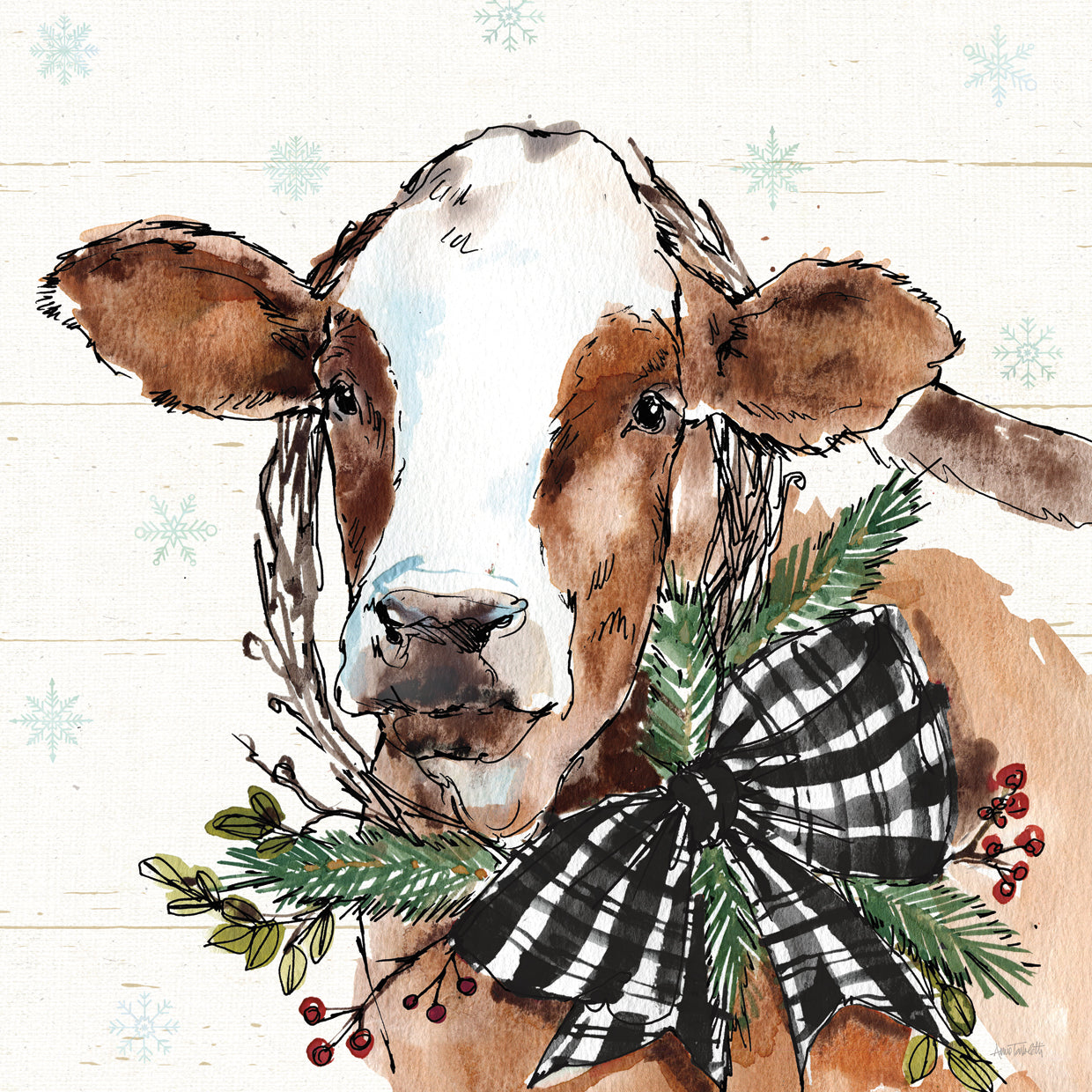 Holiday on the Farm VIII on Gray B&W Bow
