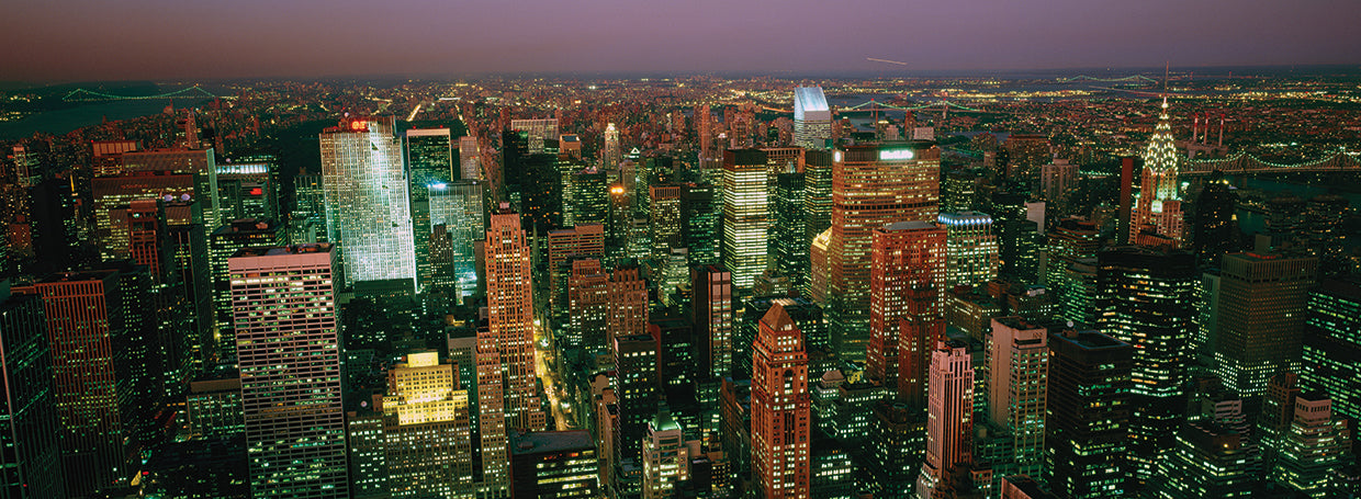 Vista nocturna de Manhattan Lienzo