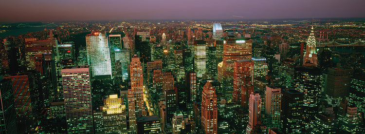 Vista nocturna de Manhattan Lienzo
