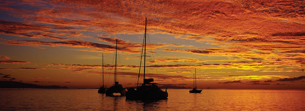 Sailboats in Tahiti