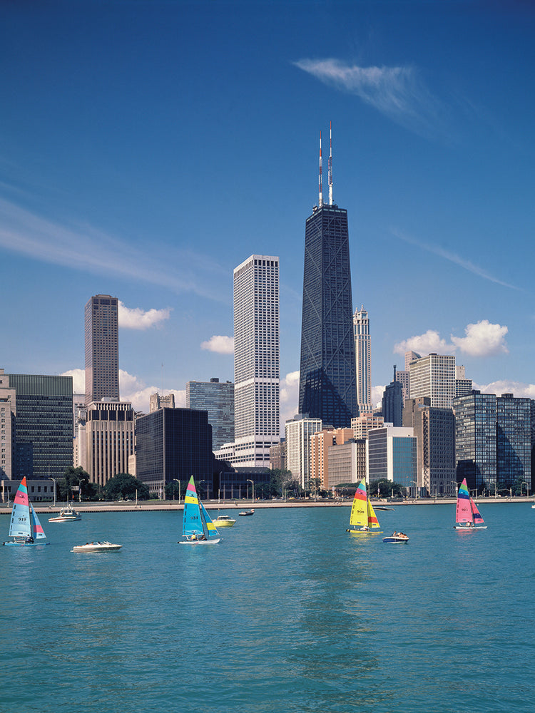 Sailboats in Lake Michigan