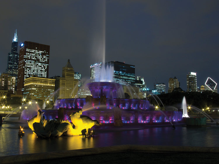Fuente de Buckingham iluminada Lienzo