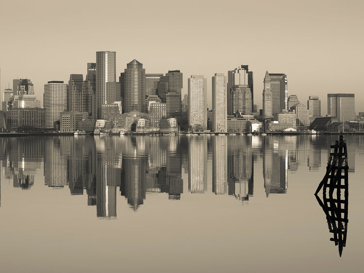 Boston en blanco y negro Lienzo