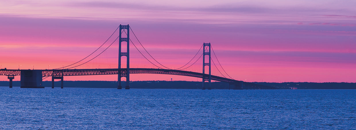 Mackinac Bridge at Sunset