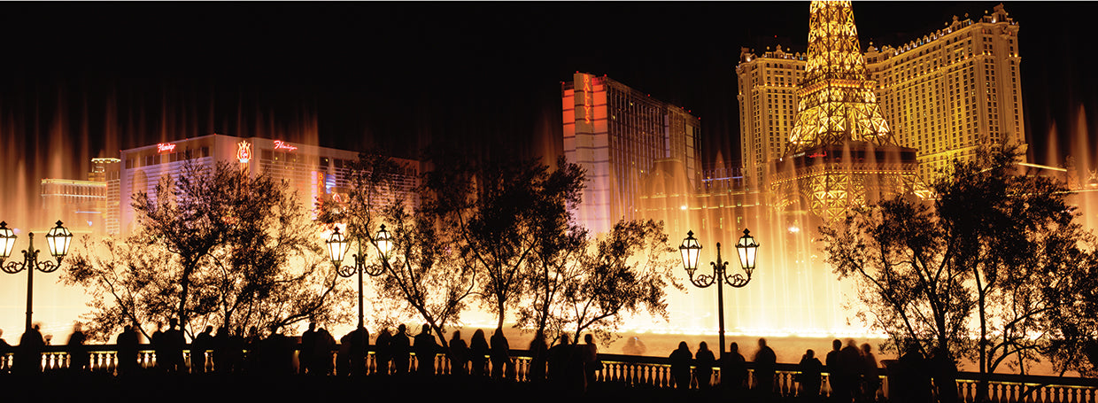 Fuentes de Bellagio en la noche Lienzo