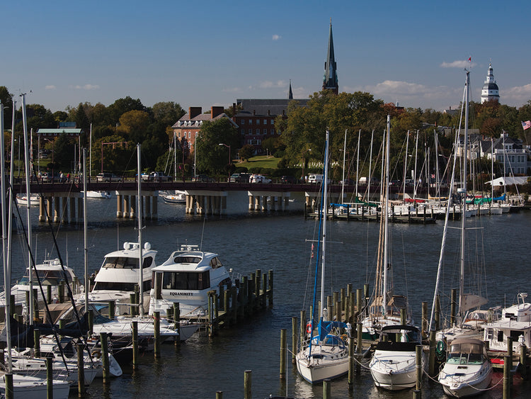 Yates en el puerto deportivo de Annapolis Lienzo