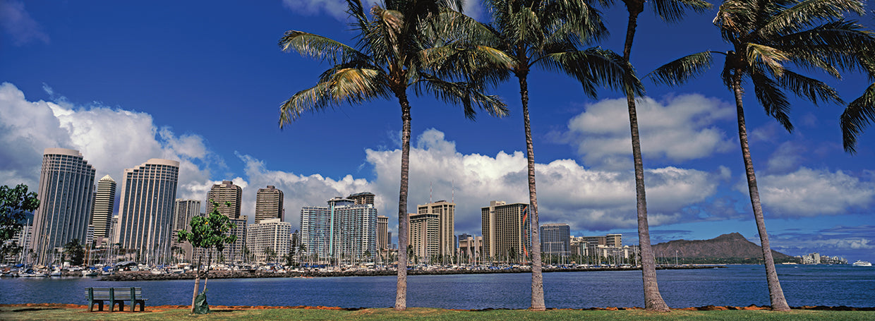 Skyscrapers Along Honolulu's Waterfront