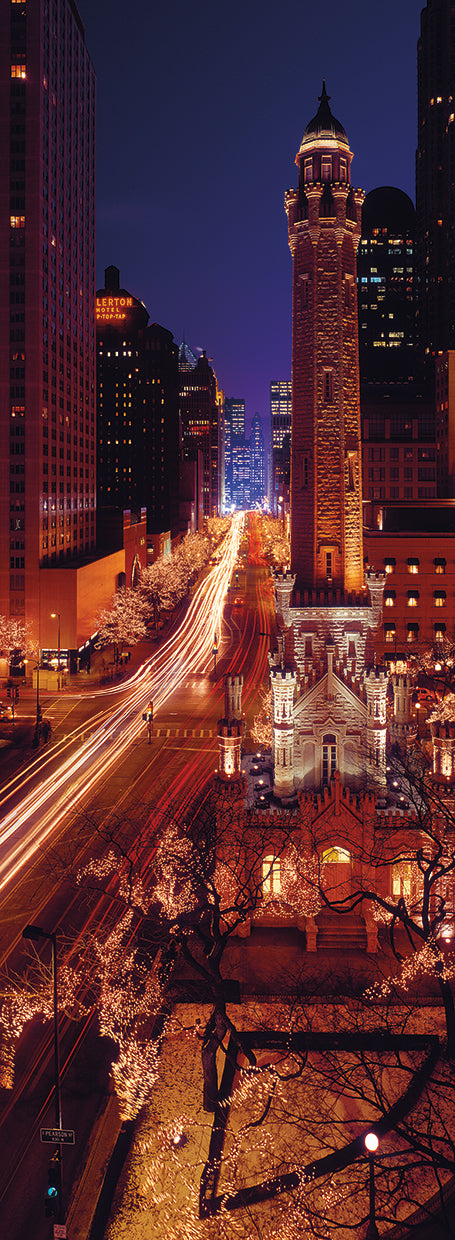 Rascacielos de Chicago en la noche Lienzo