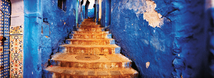 Escaleras azules en Marruecos Lienzo
