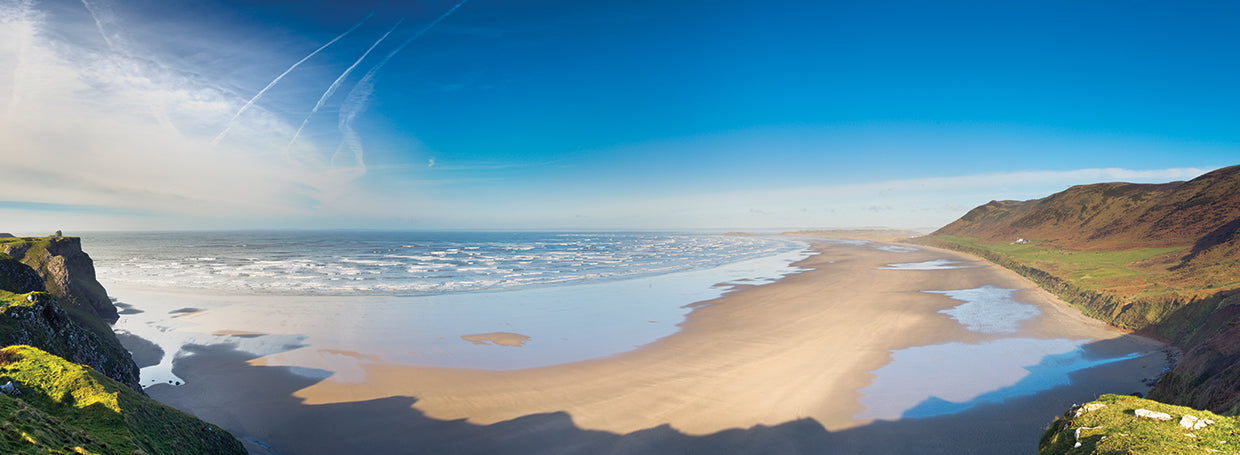 Acantilado en la bahía de Rhossili Lienzo