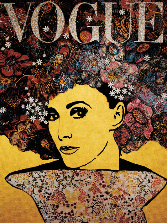 Vogue Fleurs Redux Canvas Print