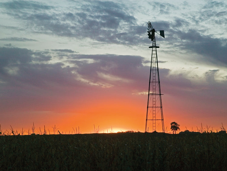 Sunset Windmill, Iowa