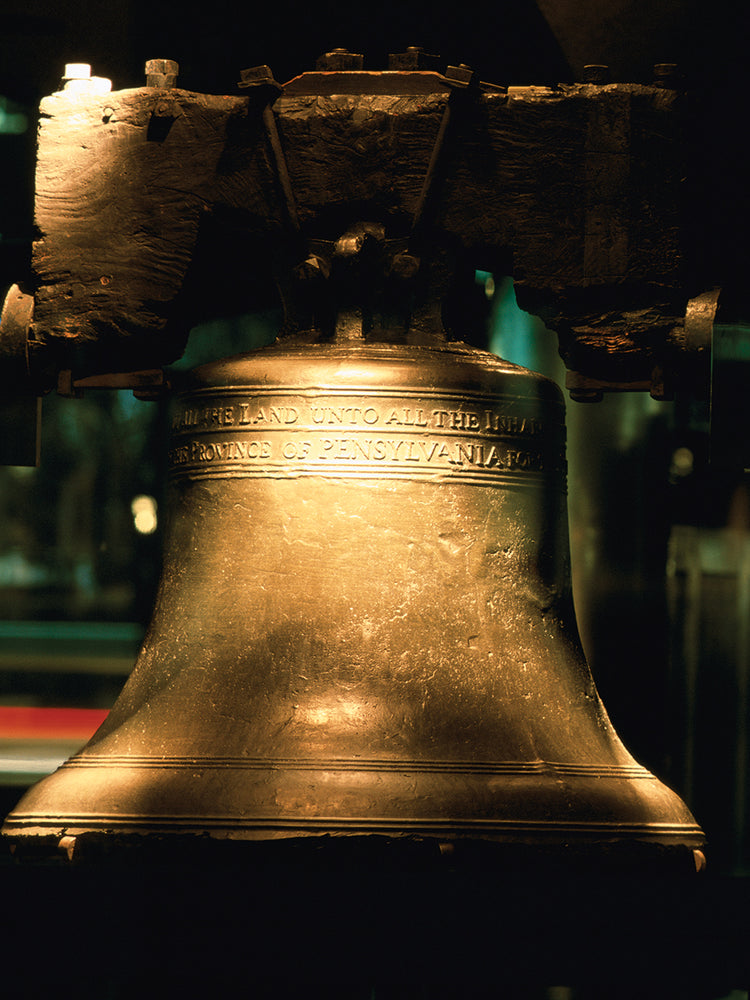 Campana de la libertad brillando Lienzo