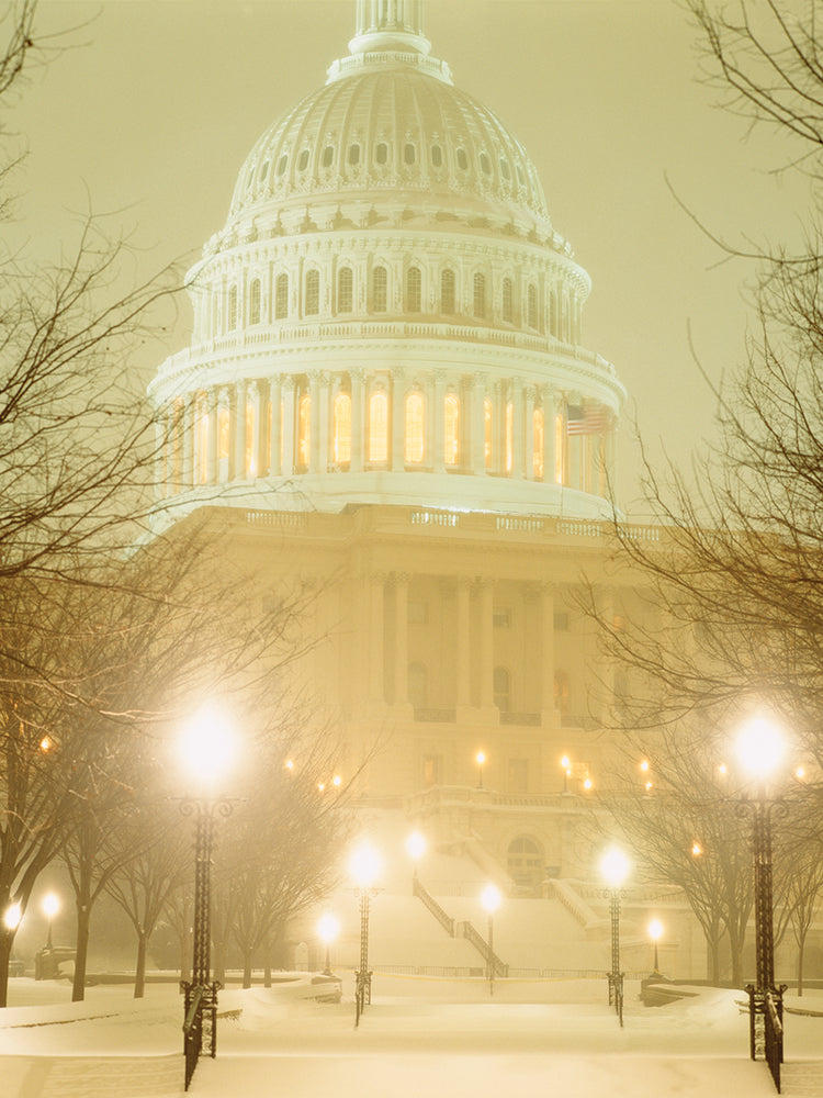 US Capitol in Snowstorm
