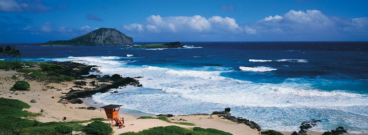 Olas costeras en la playa de Makapuu Lienzo